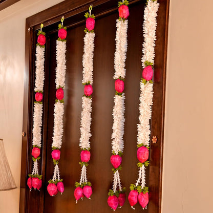 Lotus Buds Mogra Flowers Hanging Strings Latkan for Home Decoration ( LTKN151-5 )