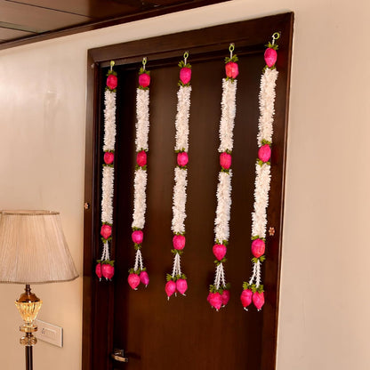 Lotus Buds Mogra Flowers Hanging Strings Latkan for Home Decoration ( LTKN151-5 )