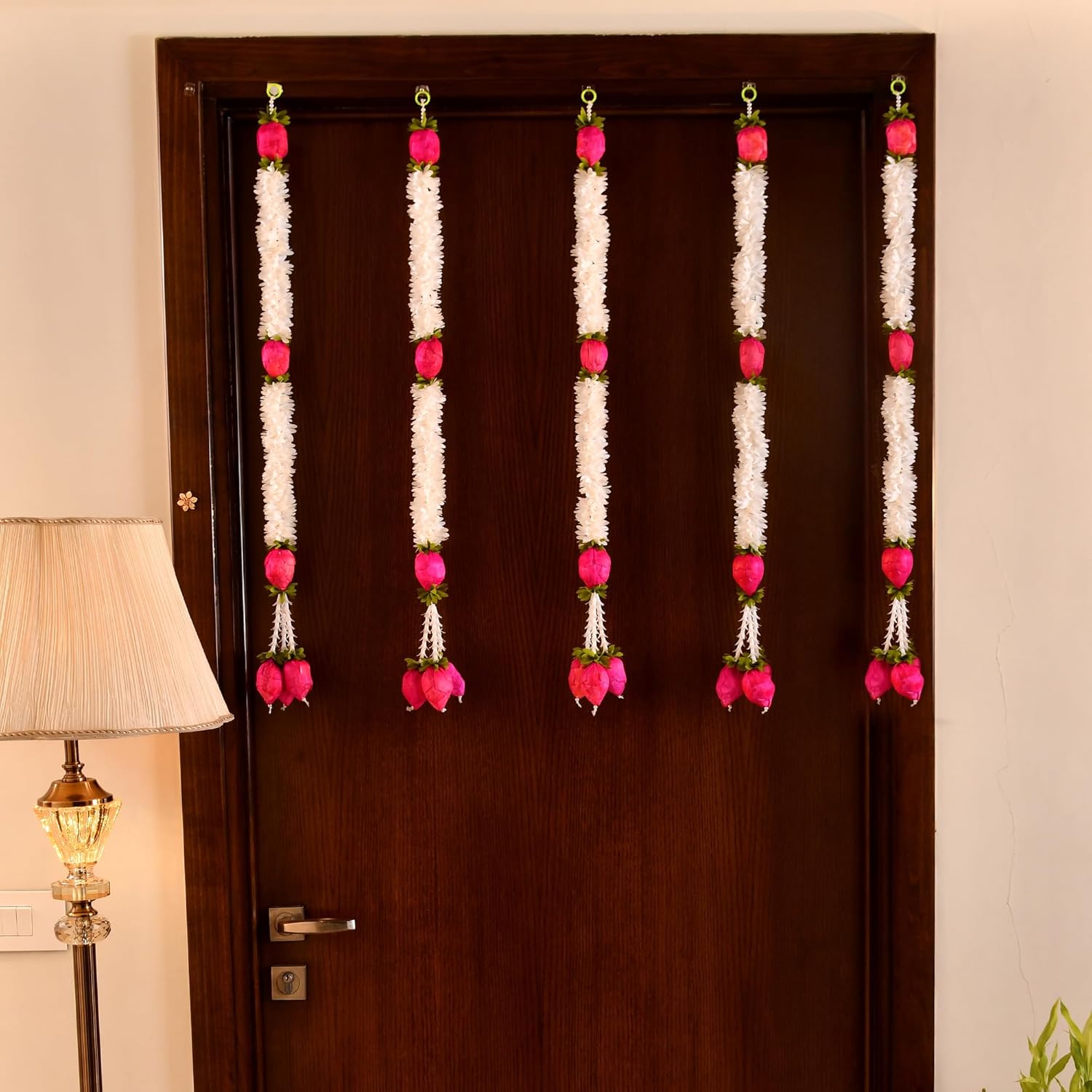 Lotus Buds Mogra Flowers Hanging Strings Latkan for Home Decoration ( LTKN151-5 )