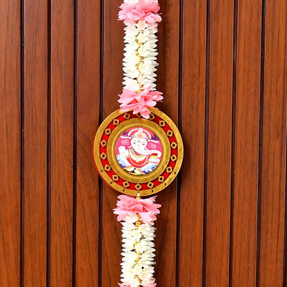 Shubh Labh Ganesha Wall Hanging Latkan Toran for Wall Door Home Decor Items (LTKN139-1SET)